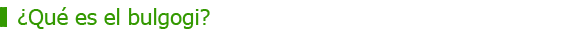 bulgogi